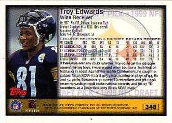 1999 Topps #348 Troy Edwards Back