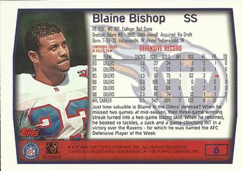 1999 Topps #6 Blaine Bishop Back