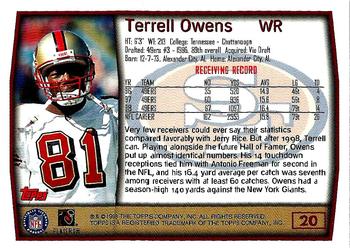 1999 Topps #20 Terrell Owens Back