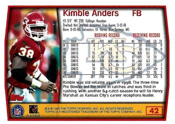 1999 Topps #42 Kimble Anders Back