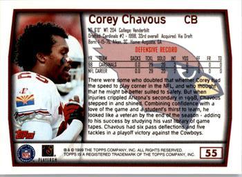 1999 Topps #55 Corey Chavous Back