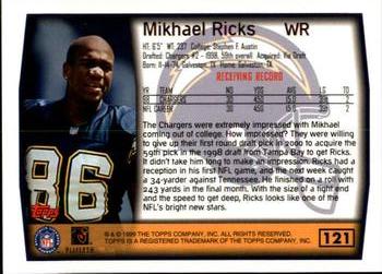 1999 Topps #121 Mikhael Ricks Back