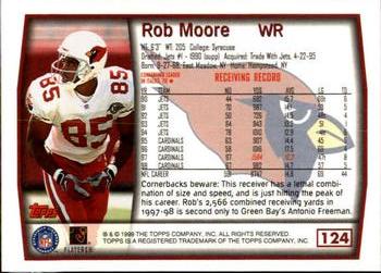 1999 Topps #124 Rob Moore Back