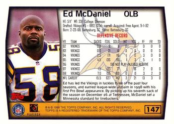 1999 Topps #147 Ed McDaniel Back