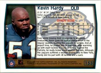 1999 Topps #153 Kevin Hardy Back