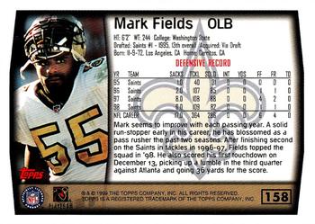 1999 Topps #158 Mark Fields Back