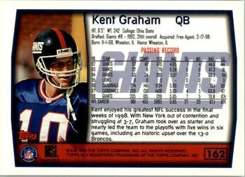 1999 Topps #162 Kent Graham Back