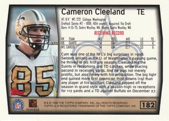 1999 Topps #182 Cameron Cleeland Back