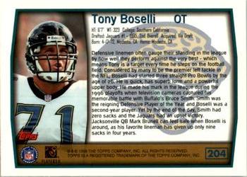 1999 Topps #204 Tony Boselli Back