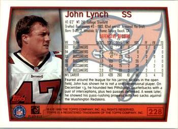1999 Topps #228 John Lynch Back