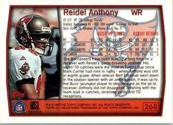 1999 Topps #268 Reidel Anthony Back