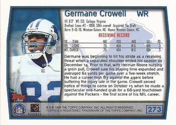 1999 Topps #273 Germane Crowell Back