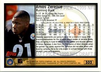 1999 Topps #332 Amos Zereoue Back