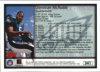 1999 Topps #341 Donovan McNabb Back