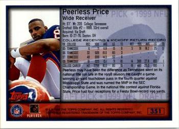 1999 Topps #351 Peerless Price Back
