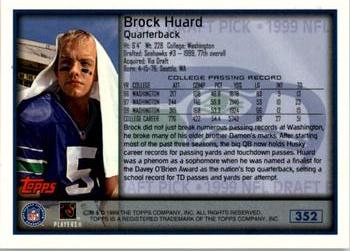1999 Topps #352 Brock Huard Back