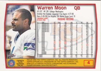 1999 Topps Chrome #4 Warren Moon Back
