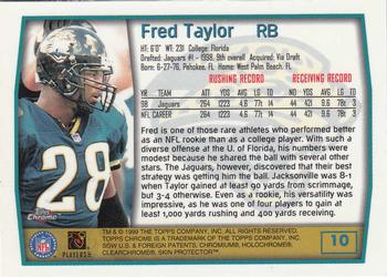 1999 Topps Chrome #10 Fred Taylor Back