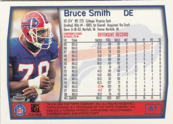 1999 Topps Chrome #61 Bruce Smith Back