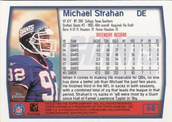 1999 Topps Chrome #68 Michael Strahan Back
