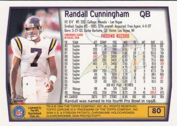 1999 Topps Chrome #80 Randall Cunningham Back