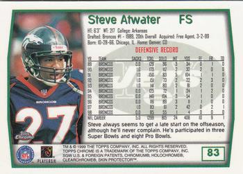 1999 Topps Chrome #83 Steve Atwater Back