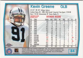 1999 Topps Chrome #84 Kevin Greene Back