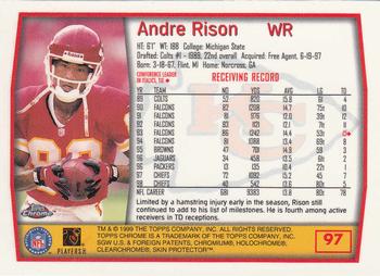 1999 Topps Chrome #97 Andre Rison Back