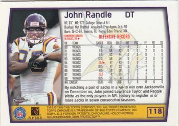 1999 Topps Chrome #118 John Randle Back