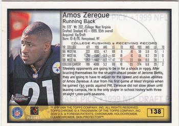 1999 Topps Chrome #138 Amos Zereoue Back