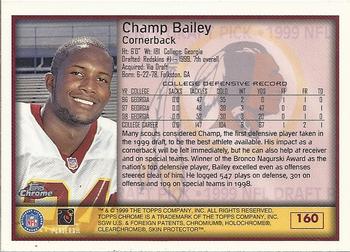 1999 Topps Chrome #160 Champ Bailey Back