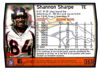 1999 Topps - Topps Collection #253 Shannon Sharpe Back