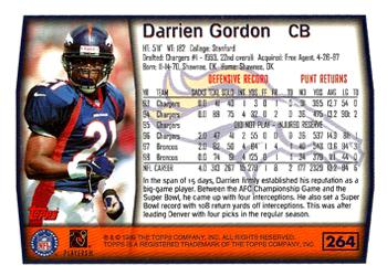 1999 Topps - Topps Collection #264 Darrien Gordon Back
