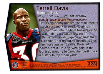 1999 Topps - Topps Collection #323 Terrell Davis Back