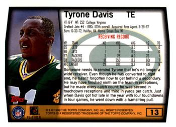 1999 Topps - Topps Collection #13 Tyrone Davis Back
