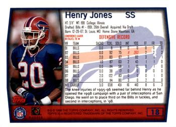 1999 Topps - Topps Collection #18 Henry Jones Back