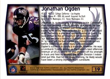 1999 Topps - Topps Collection #19 Jonathan Ogden Back