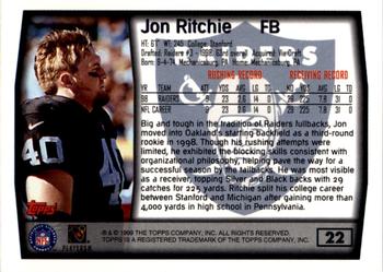 1999 Topps - Topps Collection #22 Jon Ritchie Back