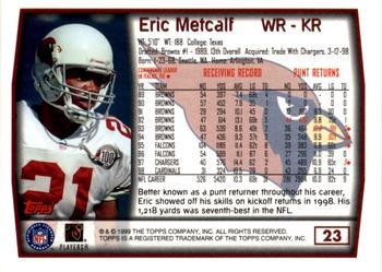 1999 Topps - Topps Collection #23 Eric Metcalf Back