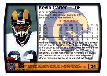 1999 Topps - Topps Collection #24 Kevin Carter Back