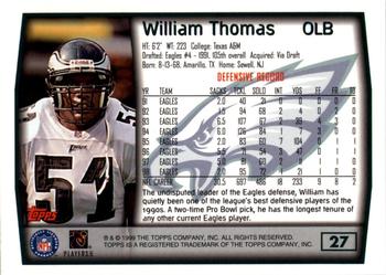 1999 Topps - Topps Collection #27 William Thomas Back