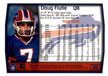 1999 Topps - Topps Collection #30 Doug Flutie Back