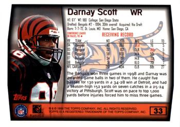 1999 Topps - Topps Collection #33 Darnay Scott Back