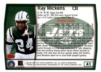 1999 Topps - Topps Collection #41 Ray Mickens Back