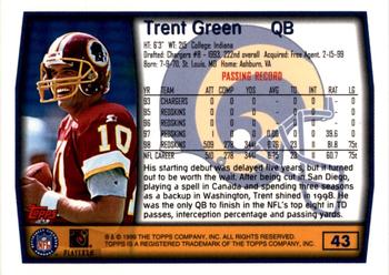 1999 Topps - Topps Collection #43 Trent Green Back