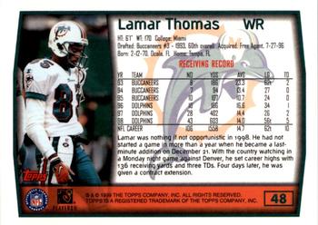1999 Topps - Topps Collection #48 Lamar Thomas Back