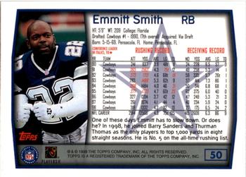 1999 Topps - Topps Collection #50 Emmitt Smith Back