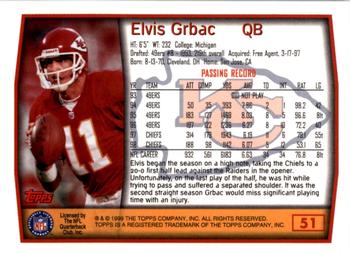 1999 Topps - Topps Collection #51 Elvis Grbac Back