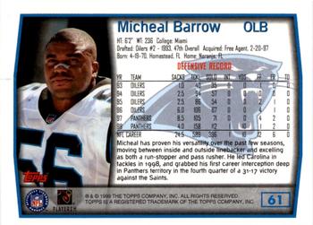 1999 Topps - Topps Collection #61 Micheal Barrow Back