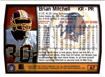 1999 Topps - Topps Collection #67 Brian Mitchell Back